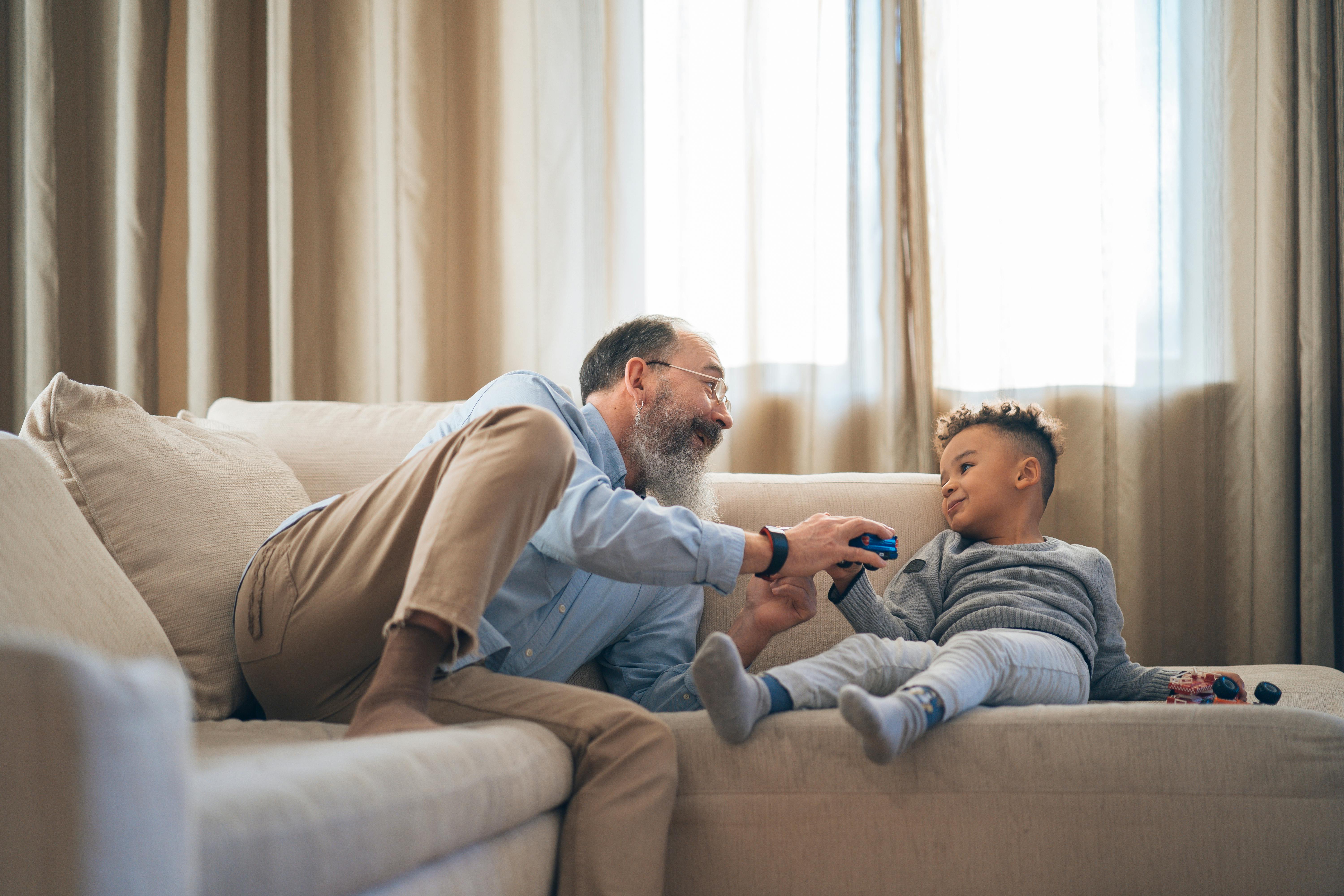 Family discussing financial planning and protection